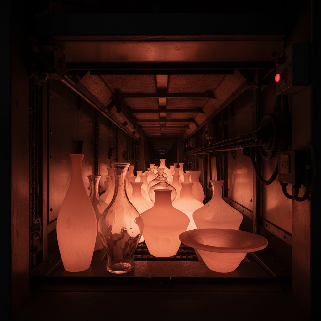 Vases in annealing oven