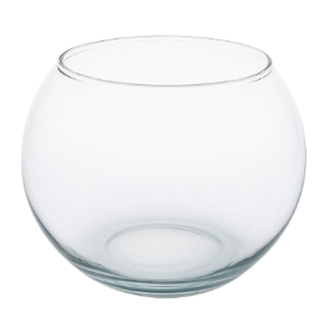 6" Bubble Bowl Clear Plain